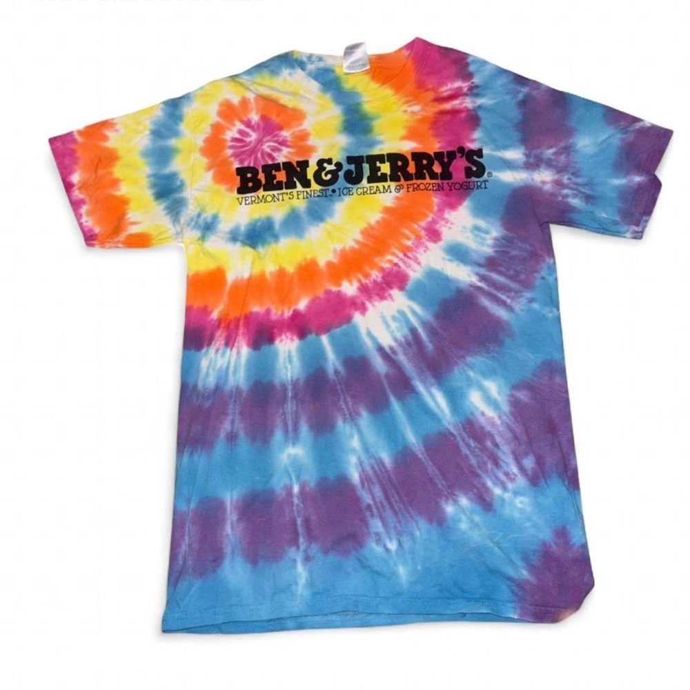 Vintage Y2K Ben & Jerry’s Colorful Tie-Dye T-Shirt